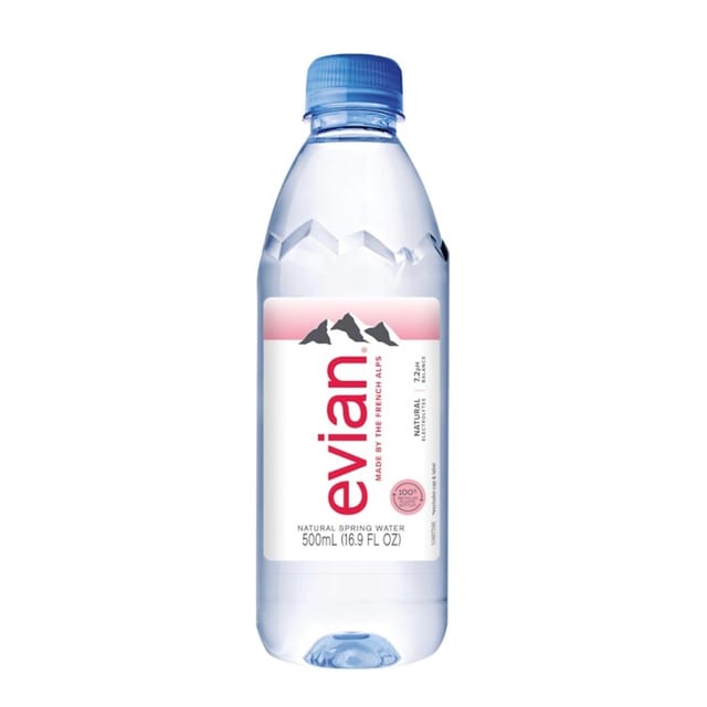 EVIAN SPRING WATER.